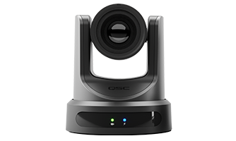 Front view of a Q-SYS NC-20x60 PTZ Camera