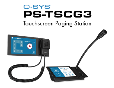 PS-TSSG3的图片,图片文字:Q-SYS PS-TSSG3触屏寻呼台