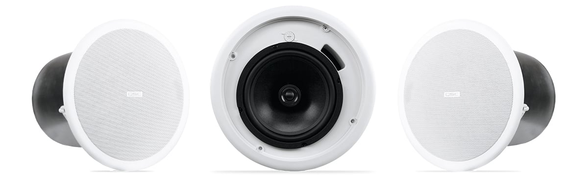 AC-C8T吸顶式扬声器(带网罩和不带网罩)的正面主图