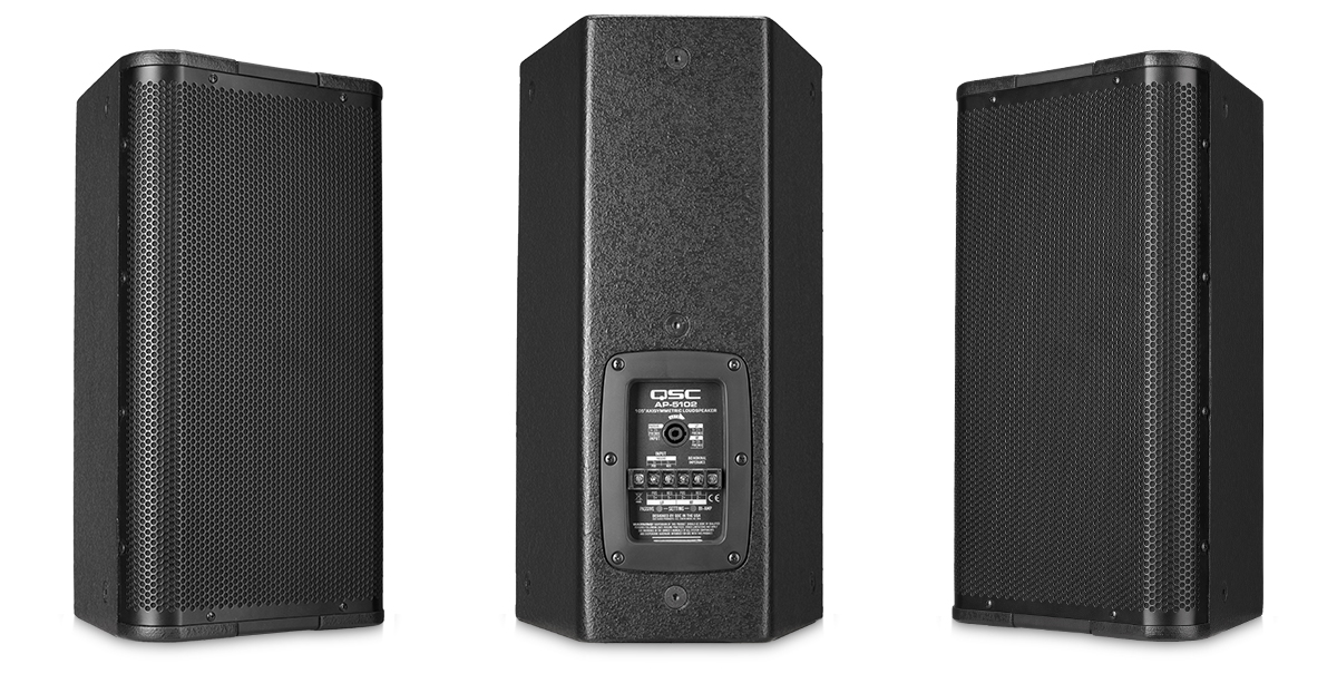 黑色AP-5102高声压级扬声器的背面和侧面主图