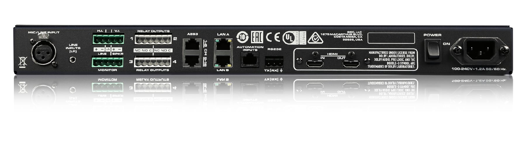 DCIO-H（支持反射） - 背面图